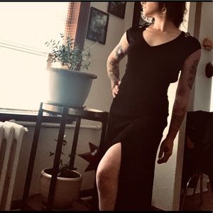 Mono B Cutout Back Maxi Dress